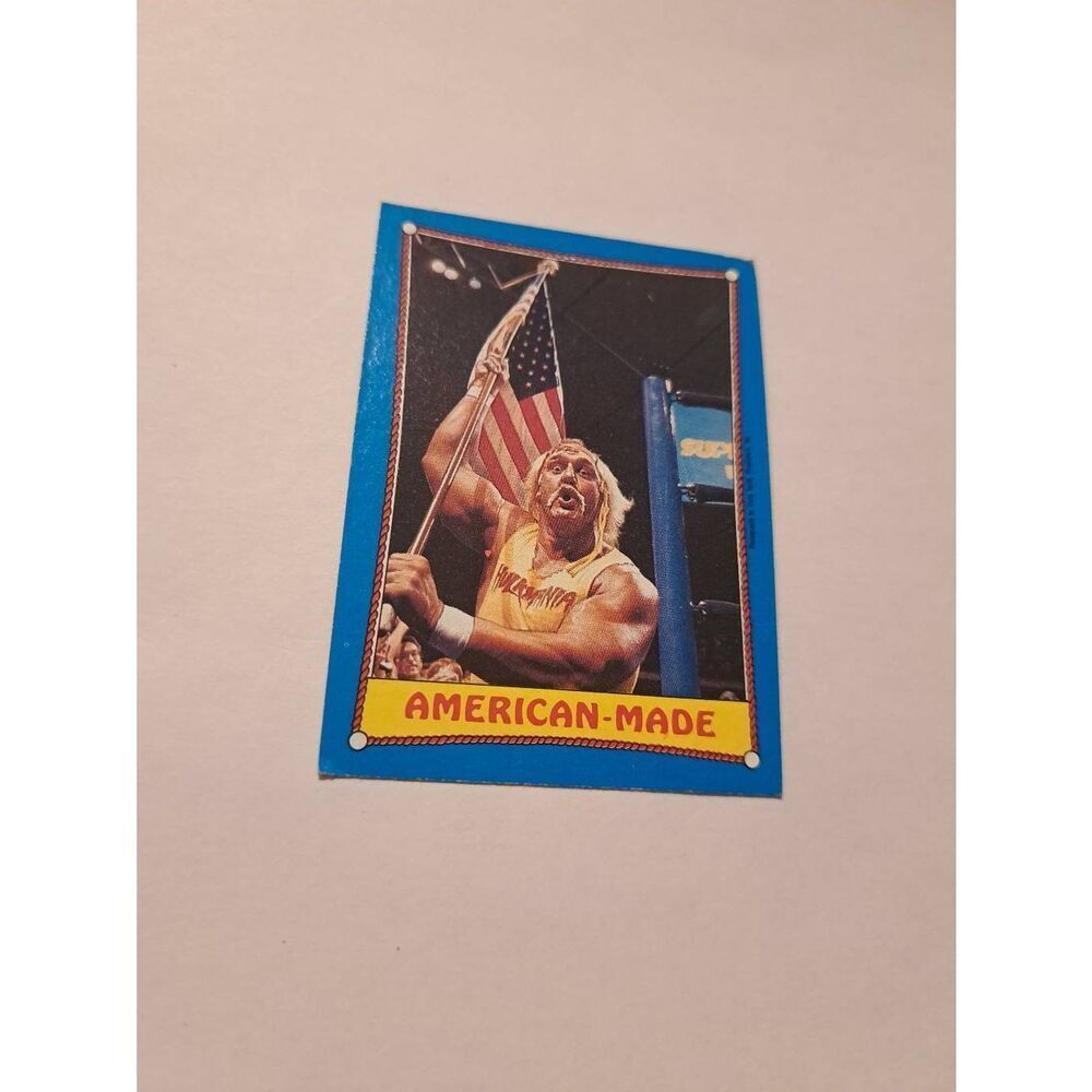 1987 Topps WWF Hulk Hogan #35 American Made Wrestling Trading Card Vintage